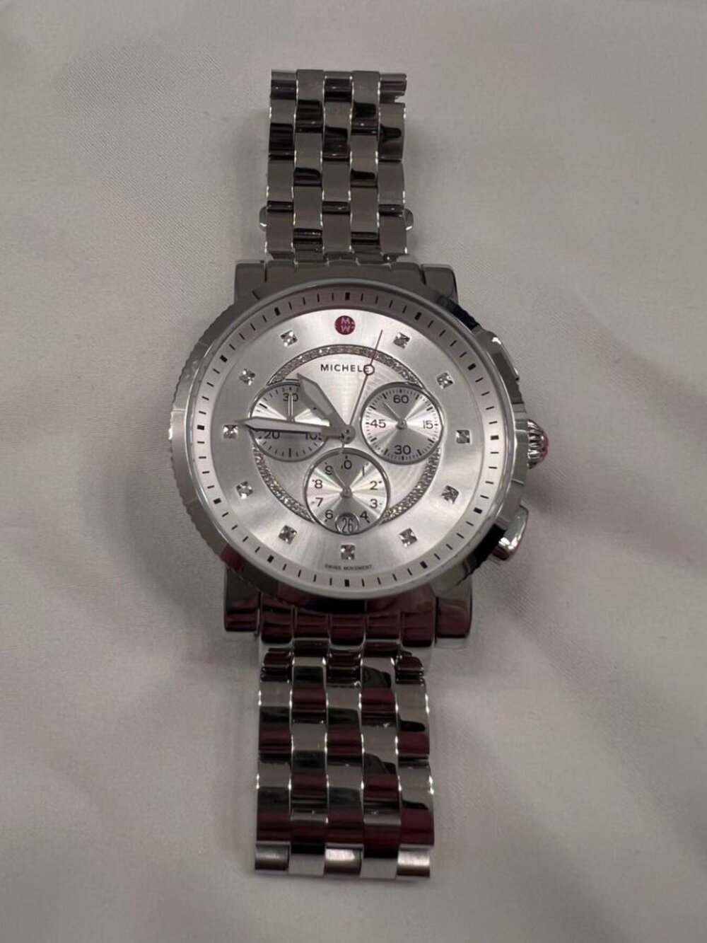 Michele Sport Sail Stainless Steel Chronograph
